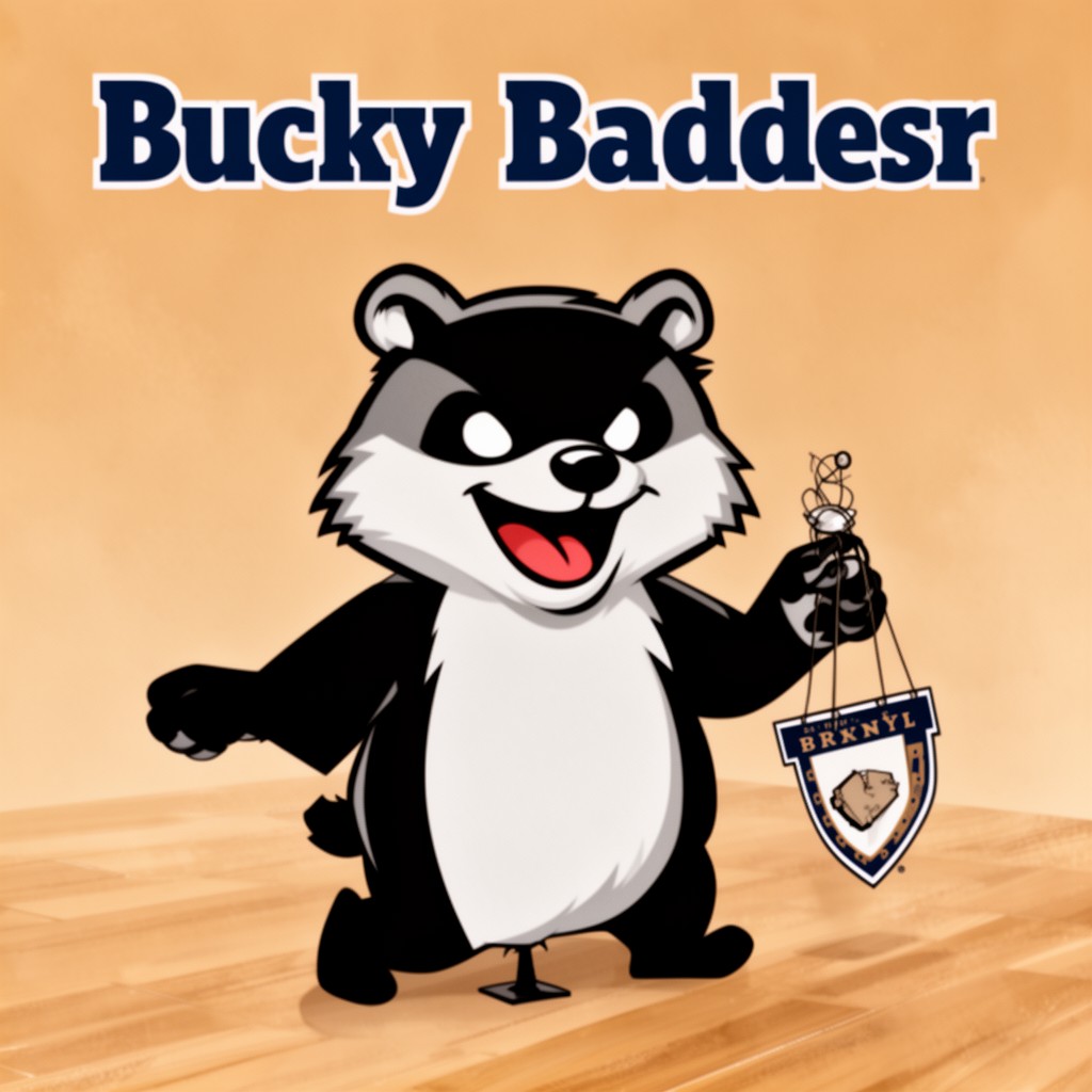 AI-generated illustration of Bucky Badger