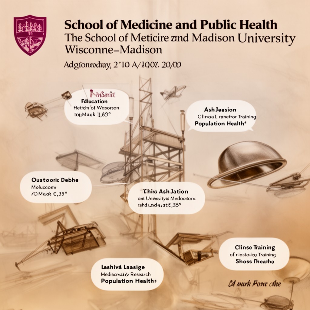 AI-generated illustration of School of Medicine and Public Health