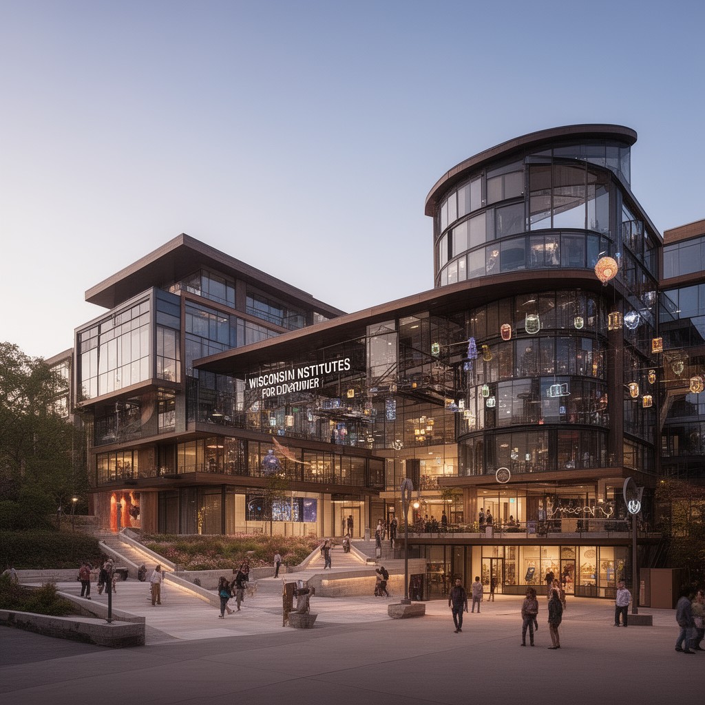 AI-generated illustration of Wisconsin Institutes for Discovery
