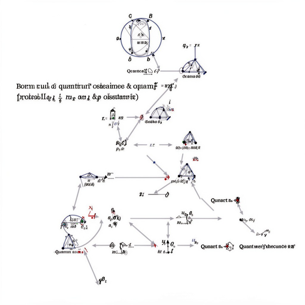 AI-generated illustration of Born rule in quantum mechanics