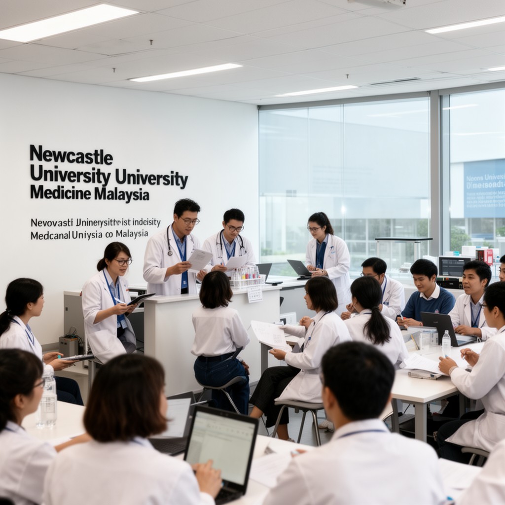 AI-generated illustration of Newcastle University Medicine Malaysia