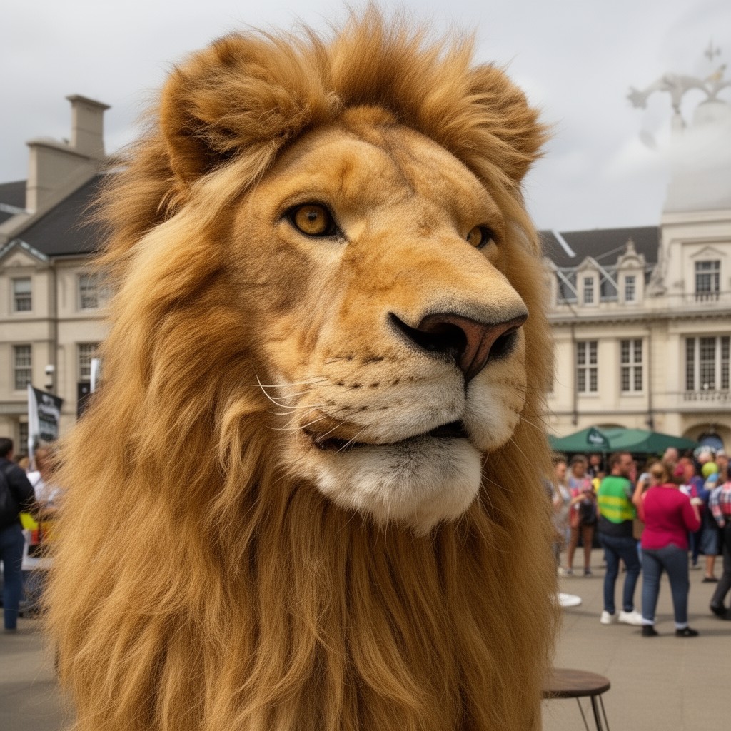AI-generated illustration of Percy the Lion