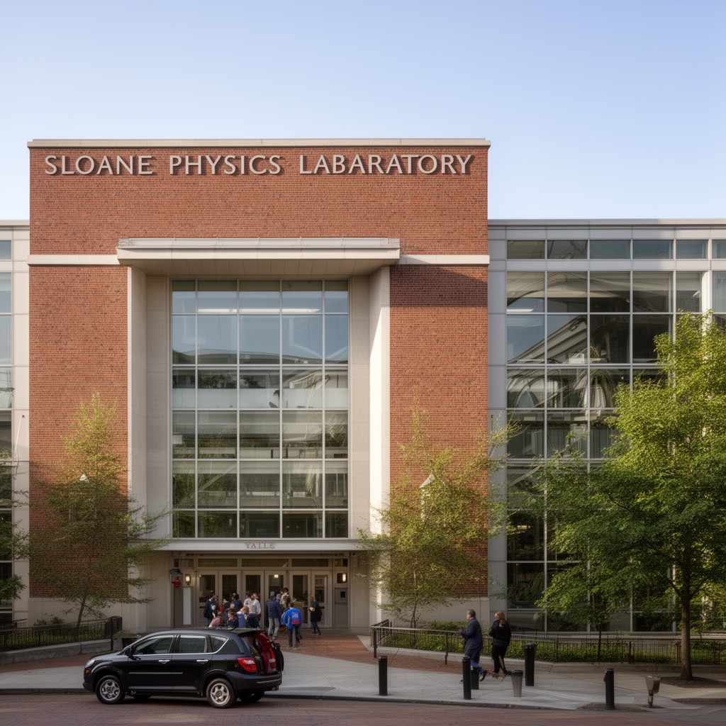 AI-generated illustration of Sloane Physics Laboratory