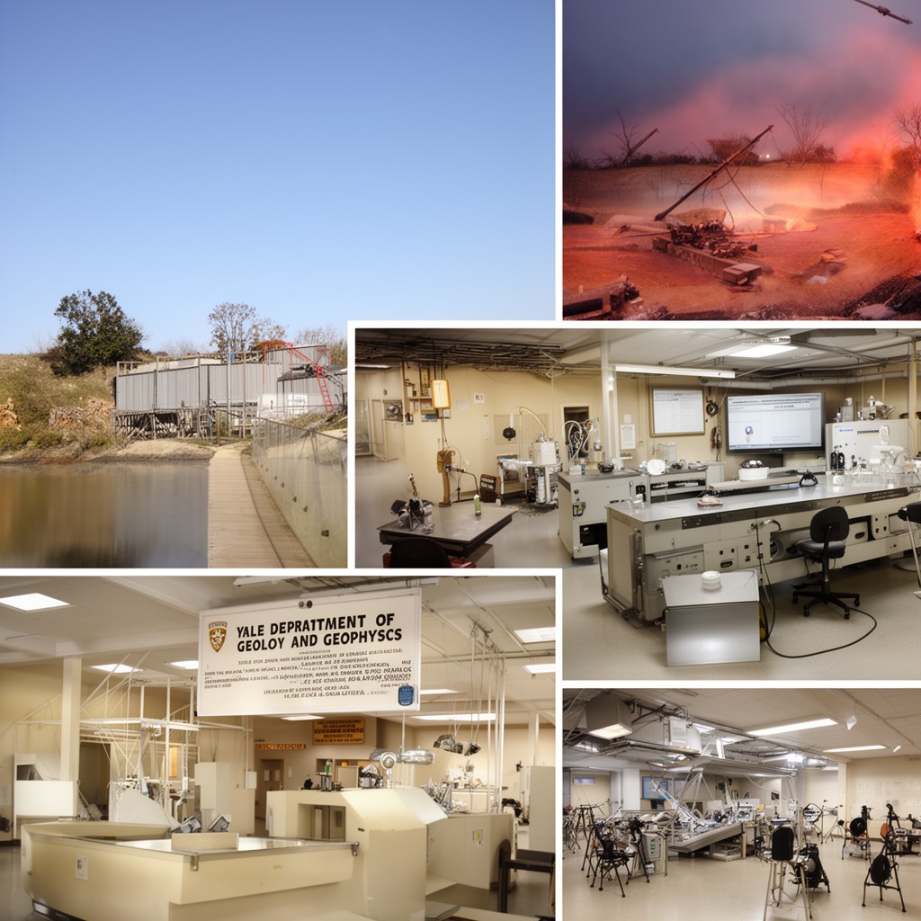 AI-generated illustration of Yale Department of Geology and Geophysics facilities