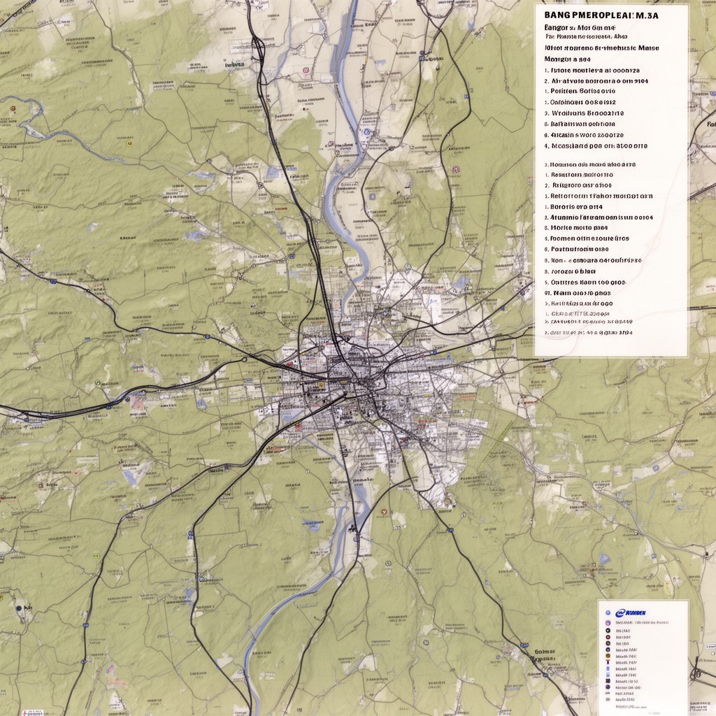 AI-generated illustration of Bangor metropolitan area