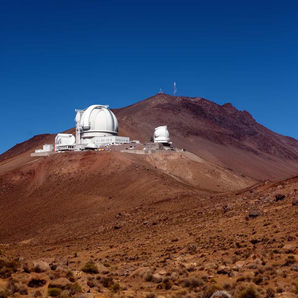 AI-generated illustration of La Silla mountain