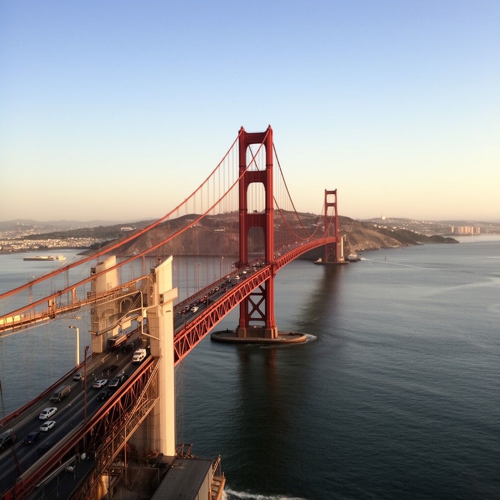 AI-generated illustration of Golden Gate Strait