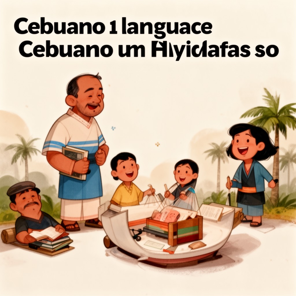 AI-generated illustration of Cebuano language
