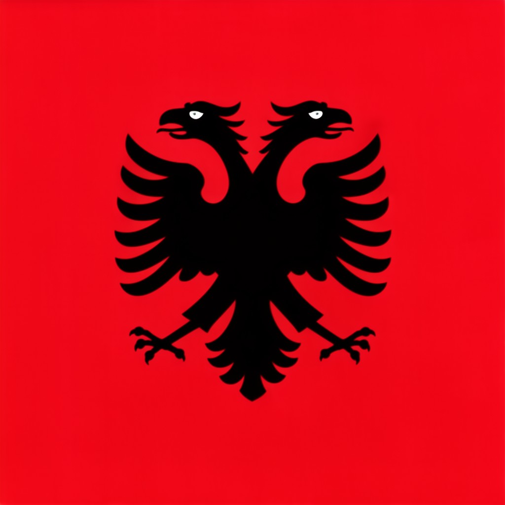AI-generated illustration of Flag of Albania
