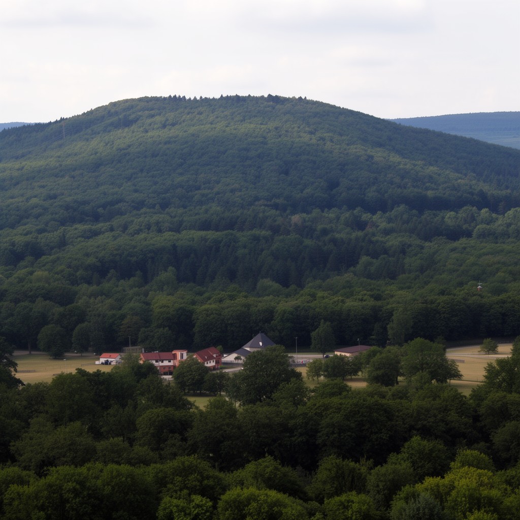 AI-generated illustration of Ettersberg hill near Weimar