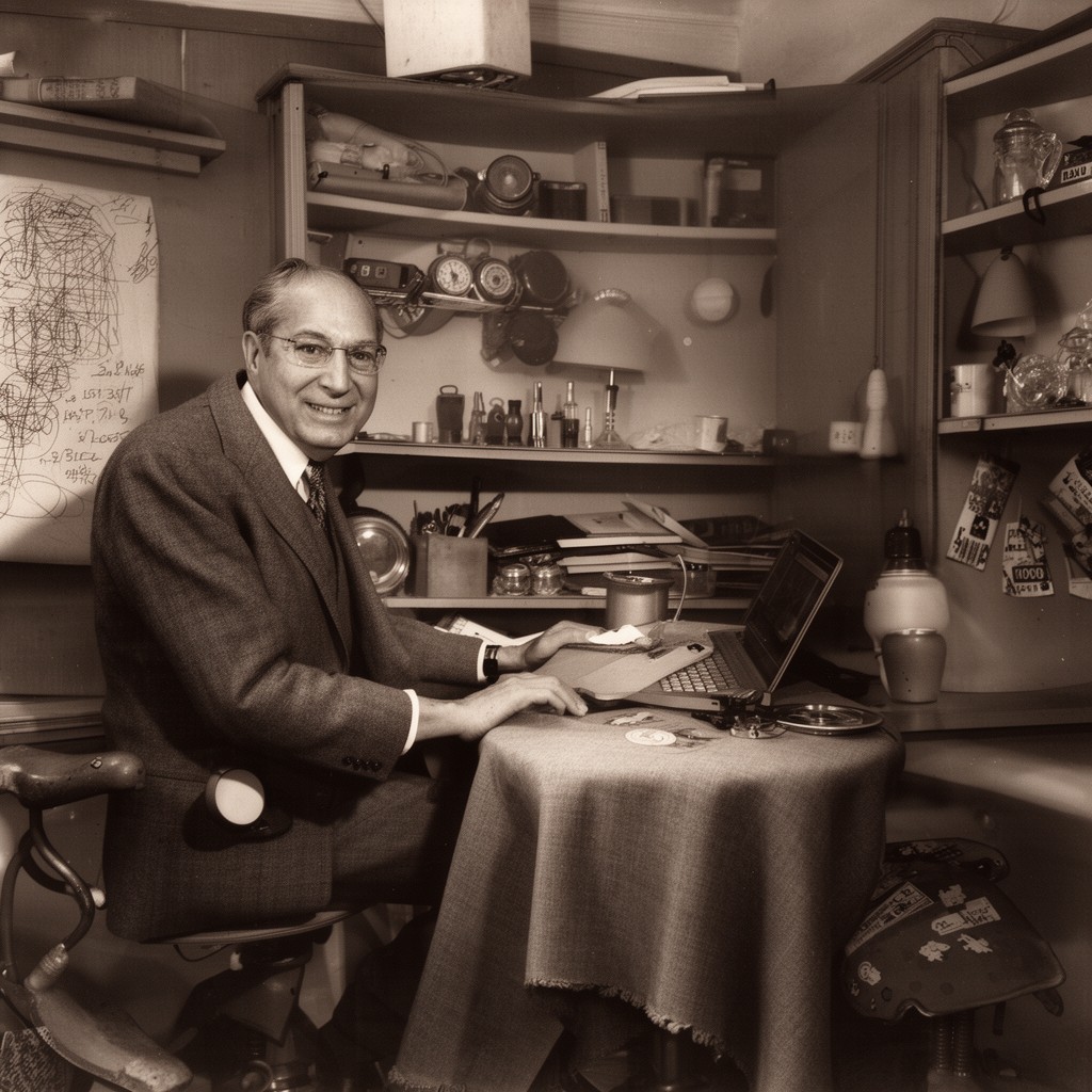 AI-generated illustration of Bruno Bettelheim