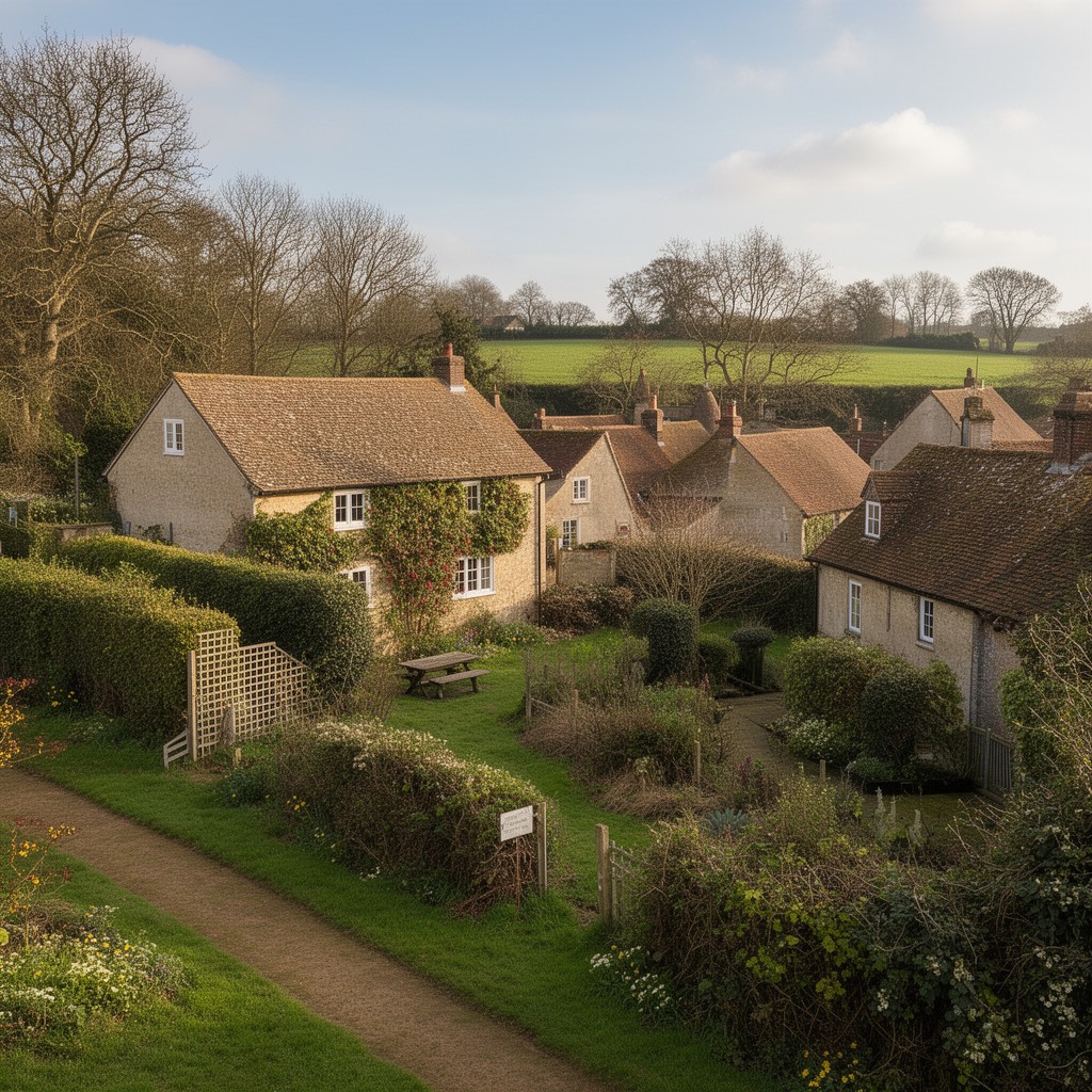 AI-generated illustration of Edwardstone, Suffolk, England
