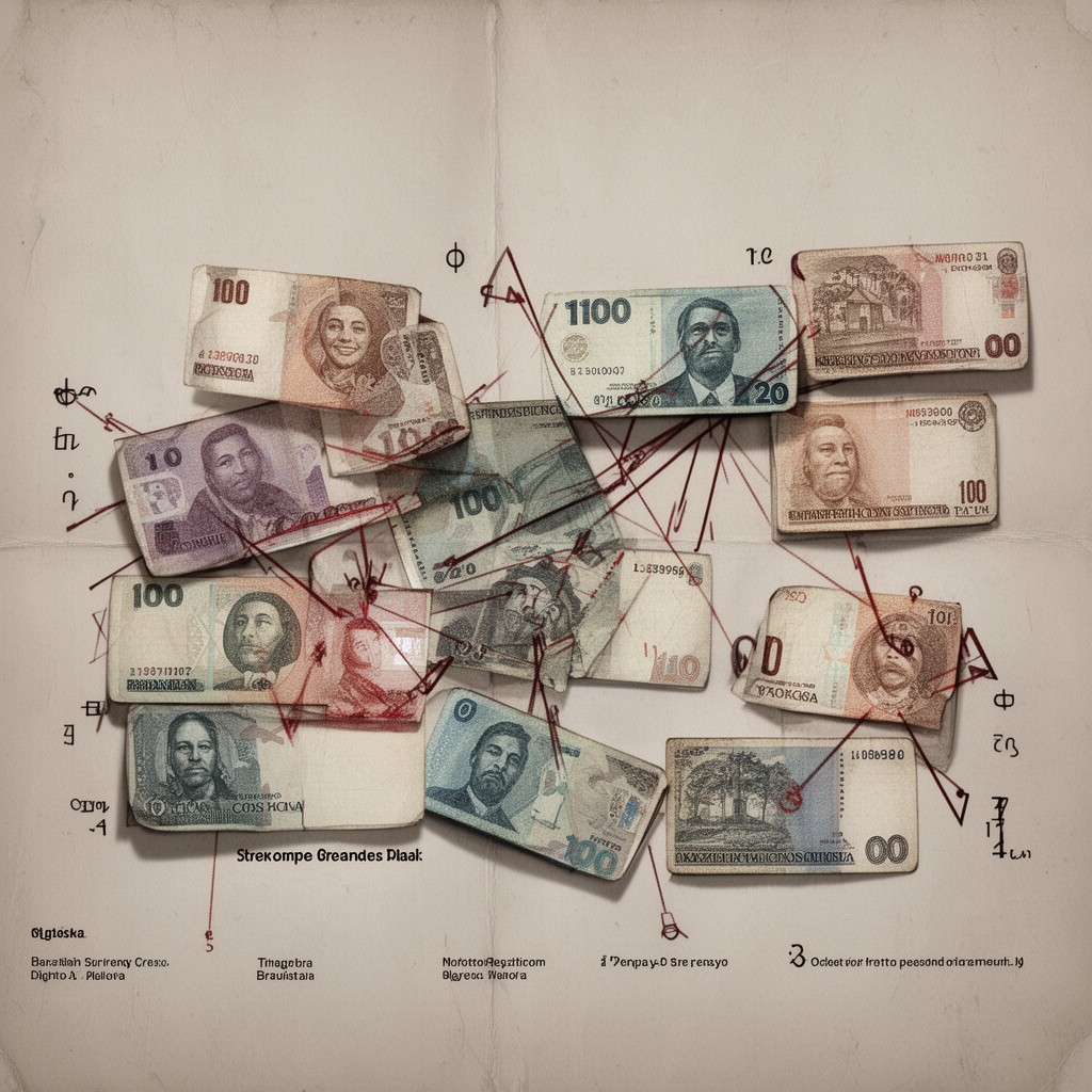 AI-generated illustration of Brazilian currency crisis of 1999