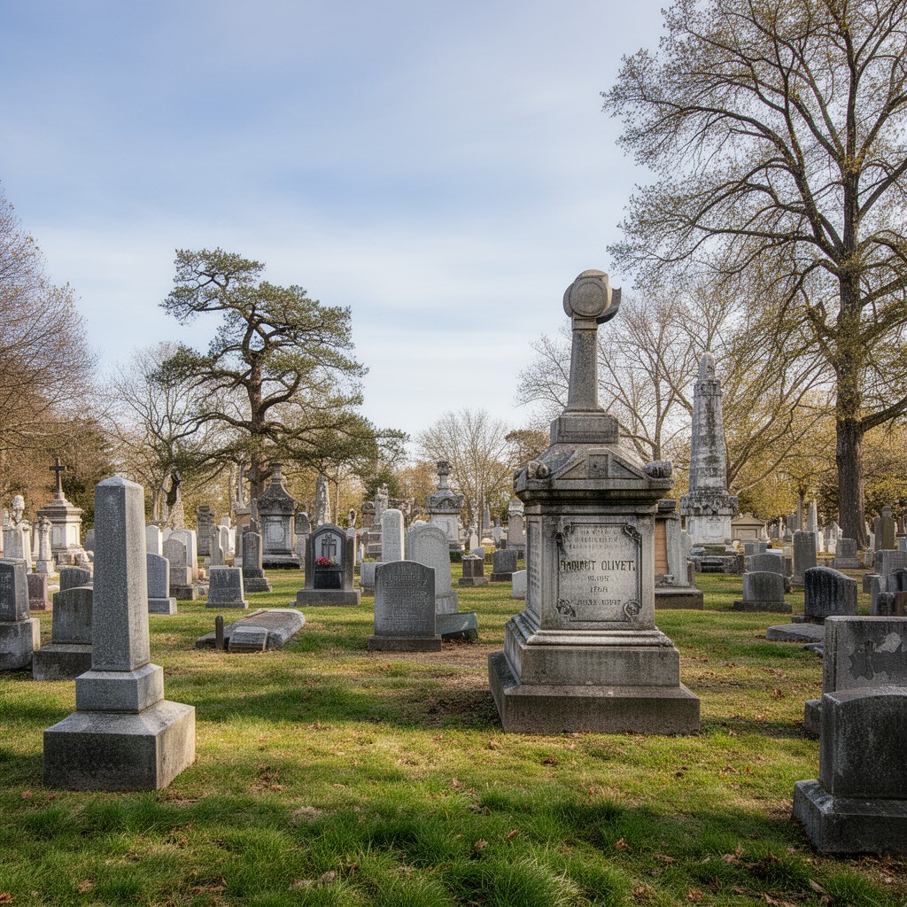 AI-generated illustration of Mount Olivet Cemetery, Washington, D.C.