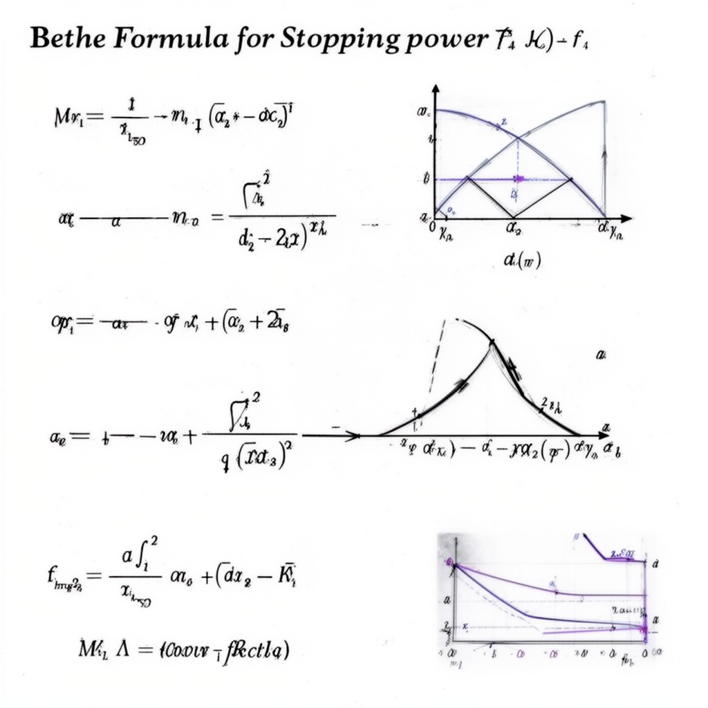 AI-generated illustration of Bethe formula for stopping power