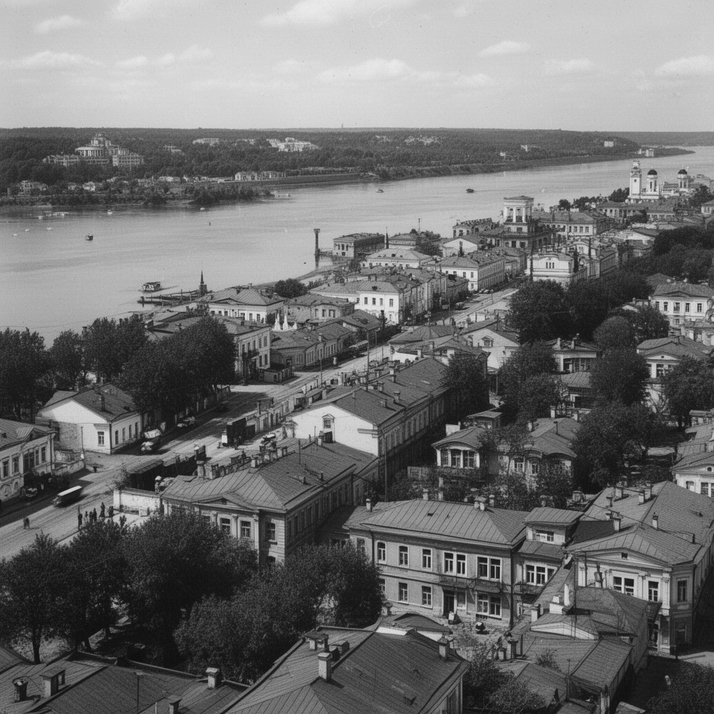 AI-generated illustration of Simbirsk, Russian Empire