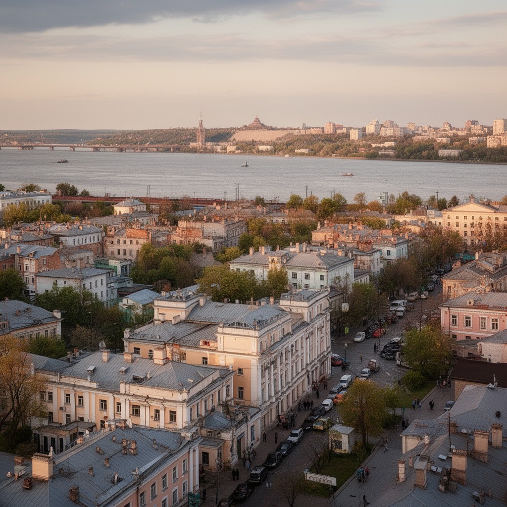 AI-generated illustration of city of Ulyanovsk named after his family
