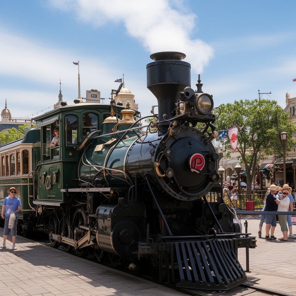 AI-generated illustration of Walt Disney World Railroad