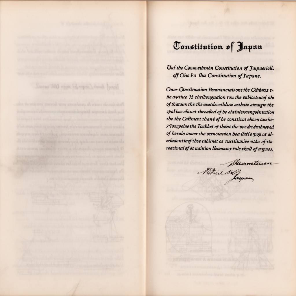 AI-generated illustration of Article 70 of the Constitution of Japan