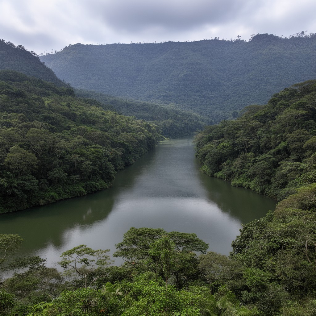 AI-generated illustration of Caroni River