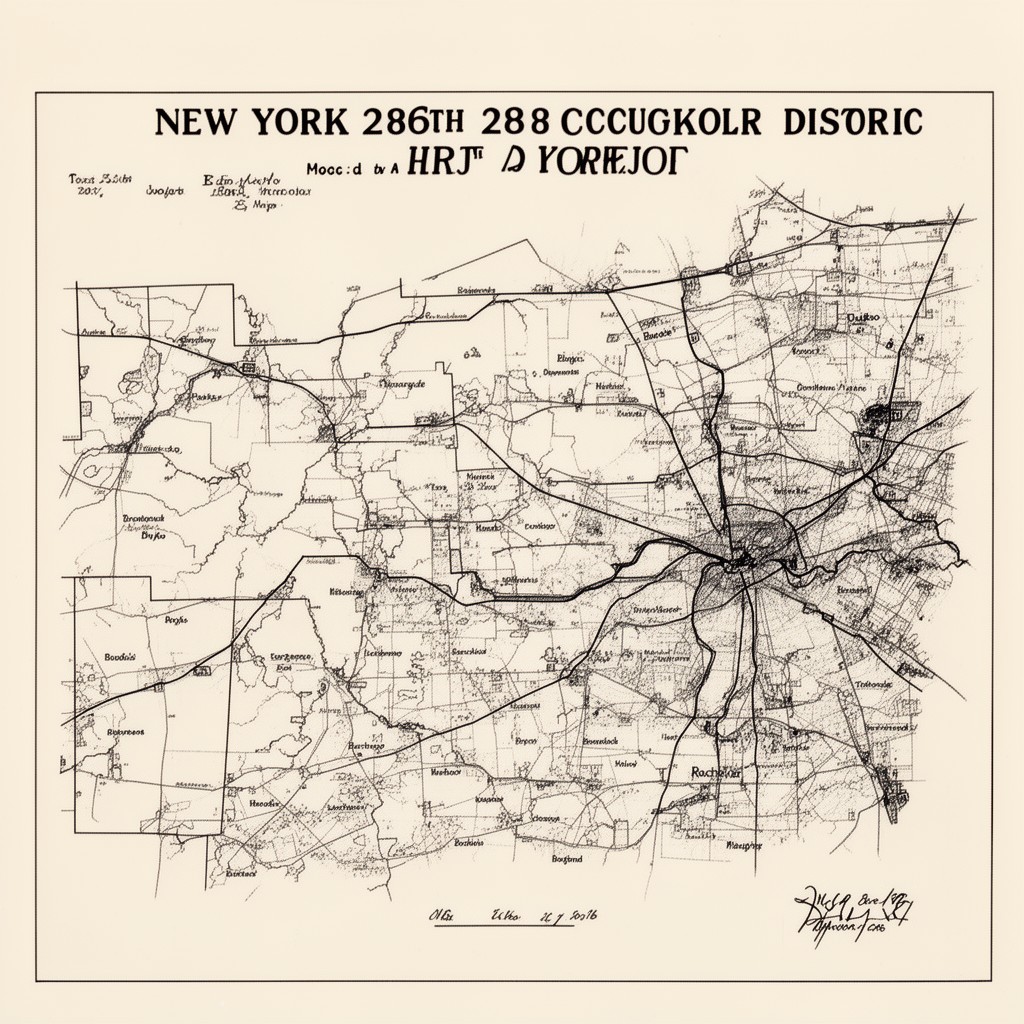 AI-generated illustration of New York's 28th congressional district