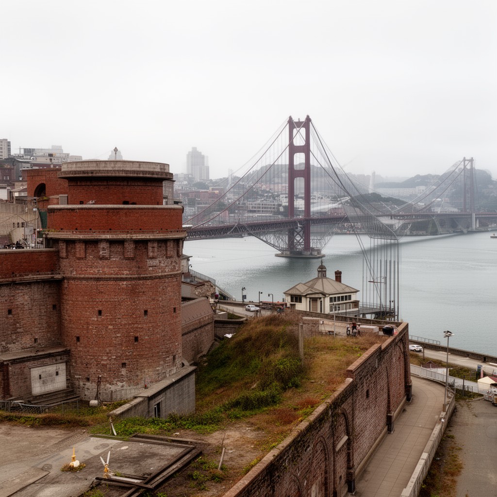AI-generated illustration of Fort Point National Historic Site