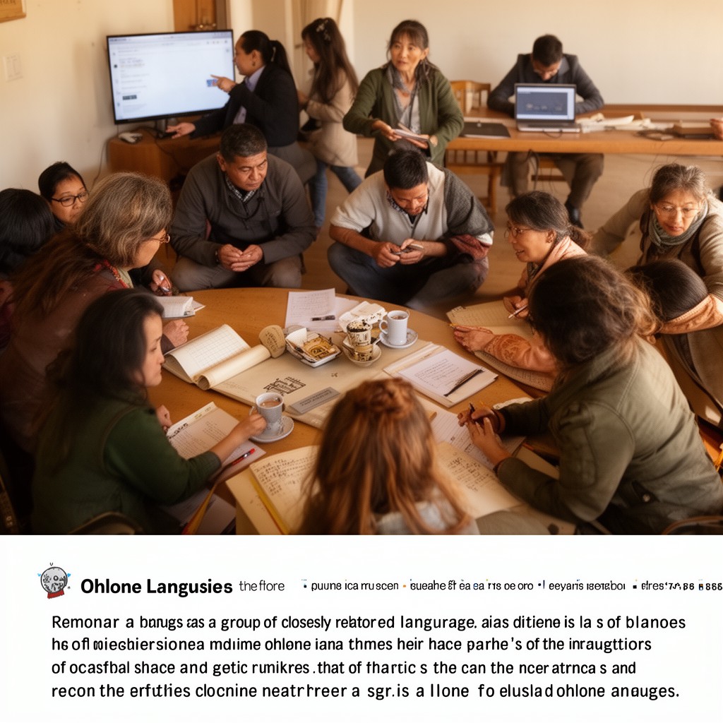 AI-generated illustration of Ohlone languages
