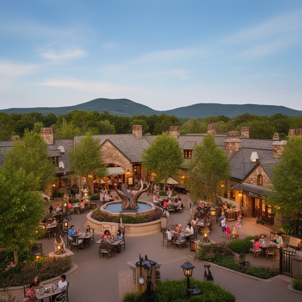AI-generated illustration of Antler Hill Village