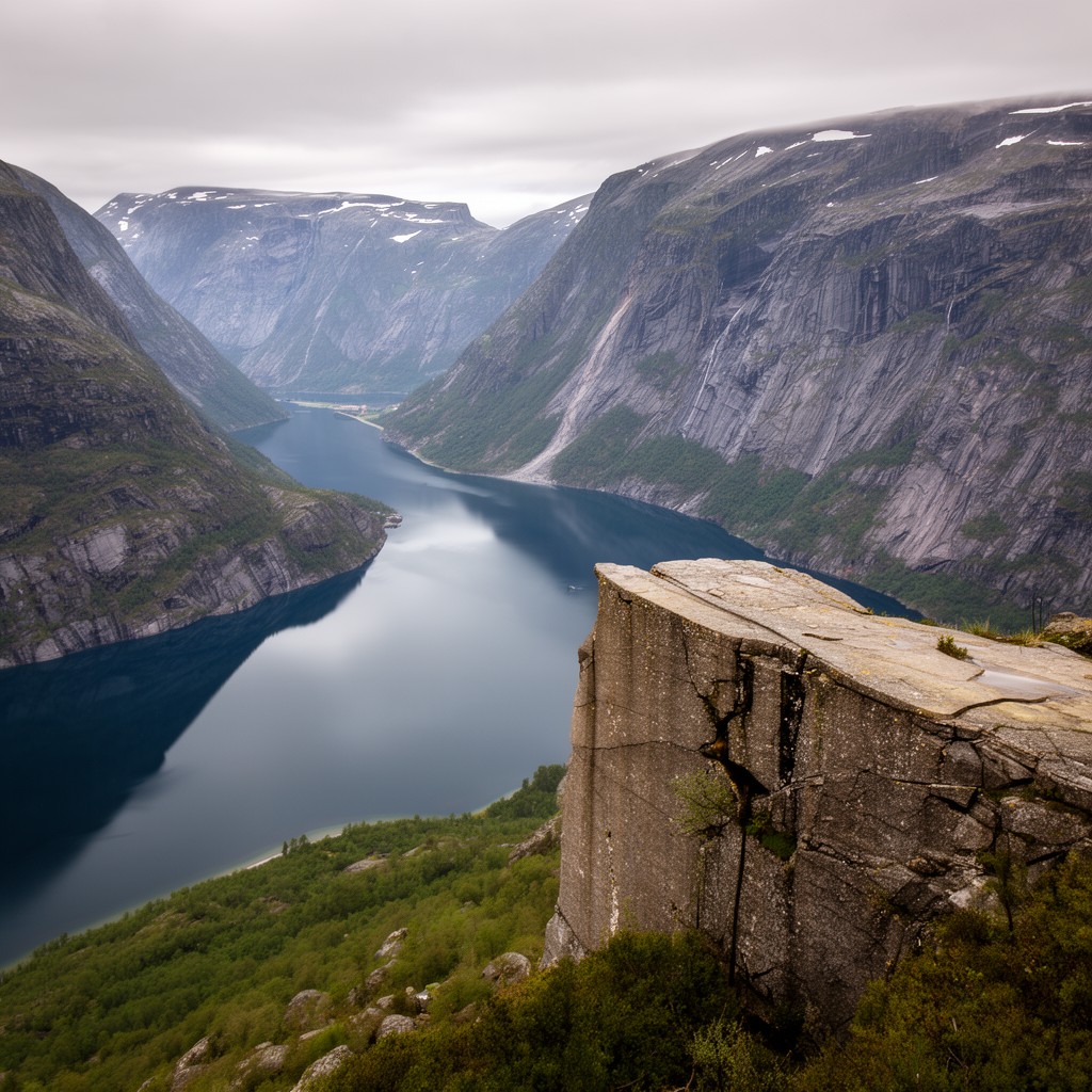 AI-generated illustration of Lysefjord