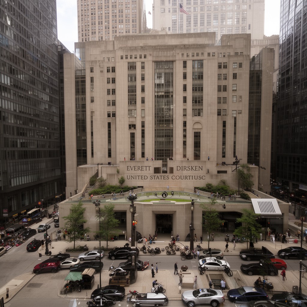 AI-generated illustration of Everett McKinley Dirksen United States Courthouse