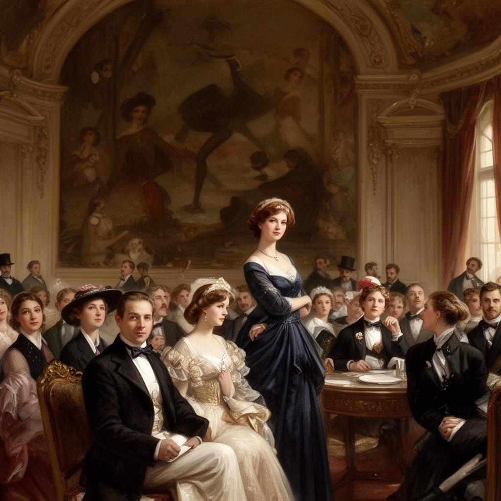 AI-generated illustration of Alva Erskine Vanderbilt