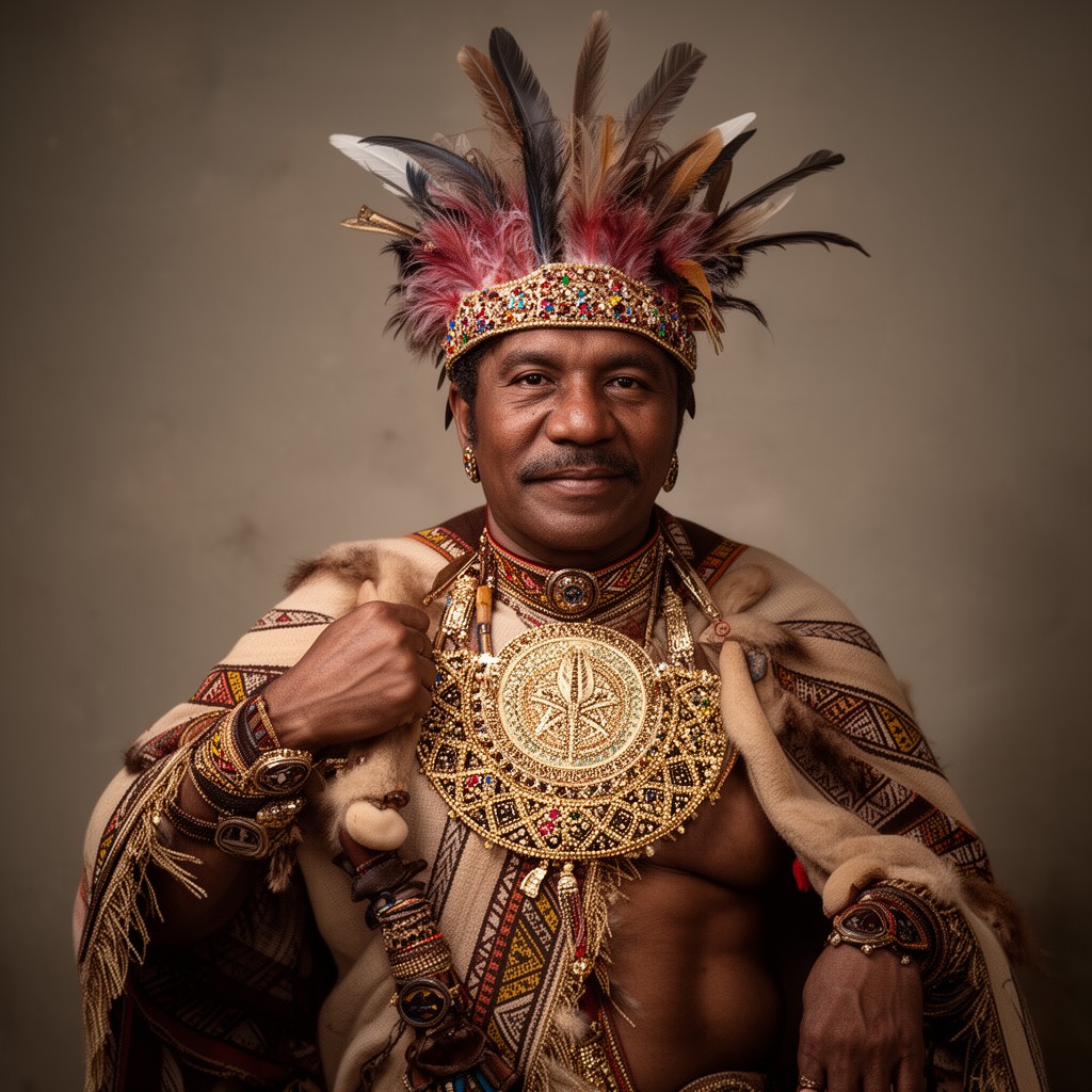 AI-generated illustration of King of Papua New Guinea