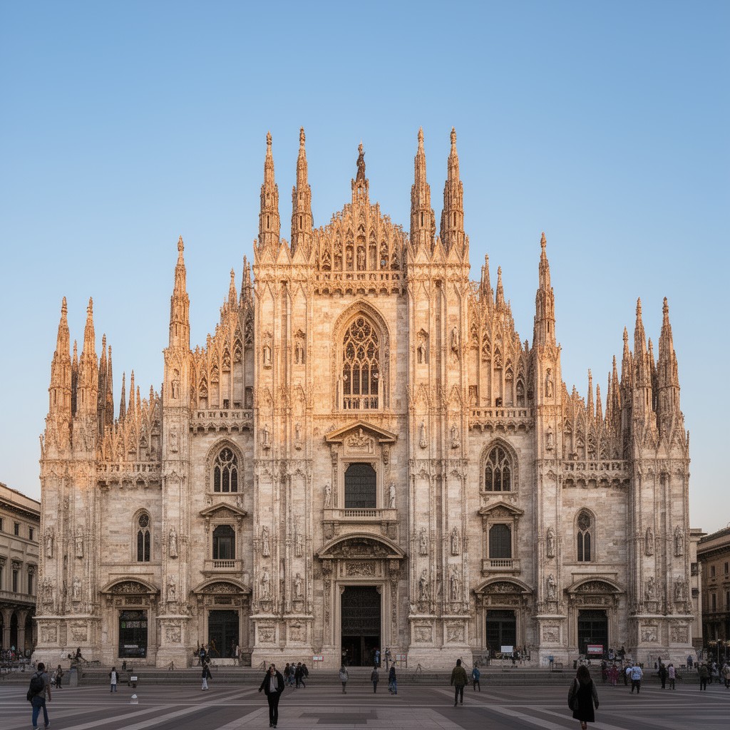 AI-generated illustration of Milan Cathedral