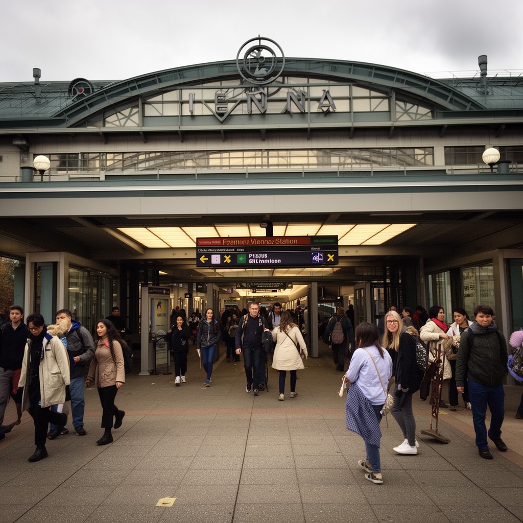 AI-generated illustration of Vienna station