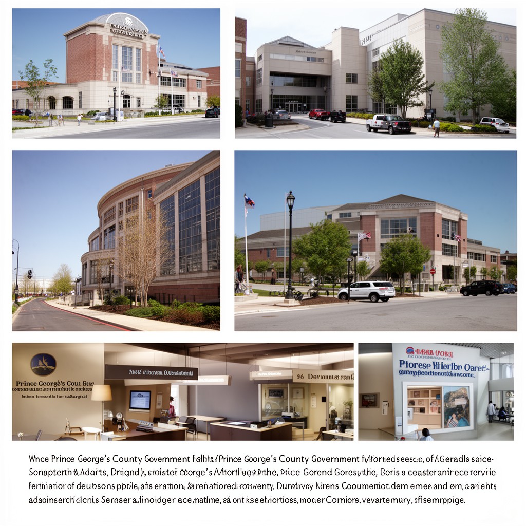AI-generated illustration of Prince George's County government facilities