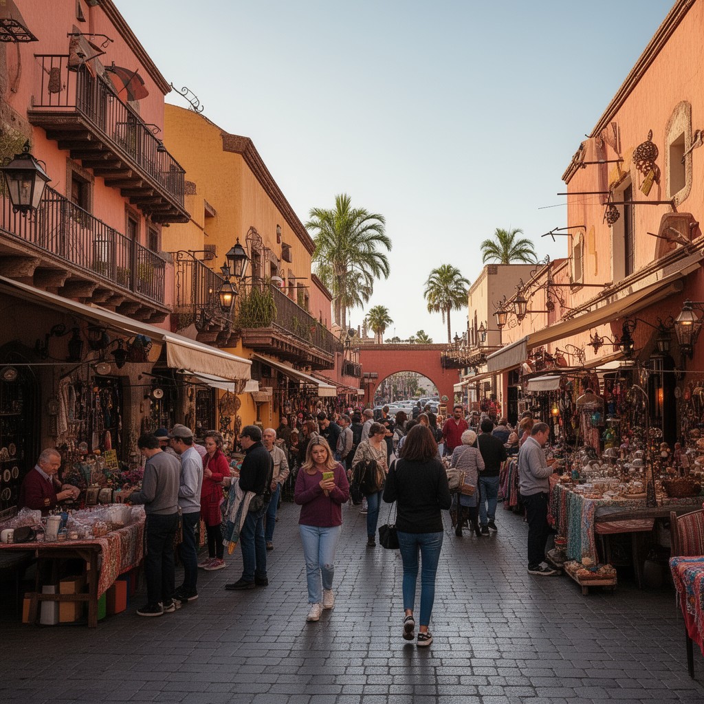 AI-generated illustration of Olvera Street