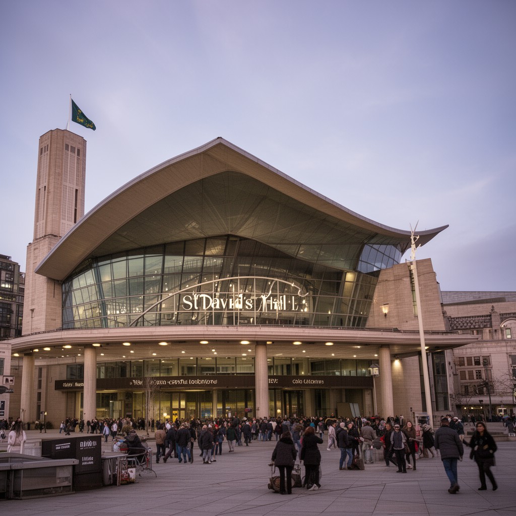 AI-generated illustration of St David’s Hall