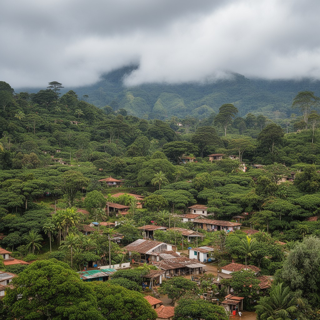 AI-generated illustration of Coffee Cultural Landscape of Colombia