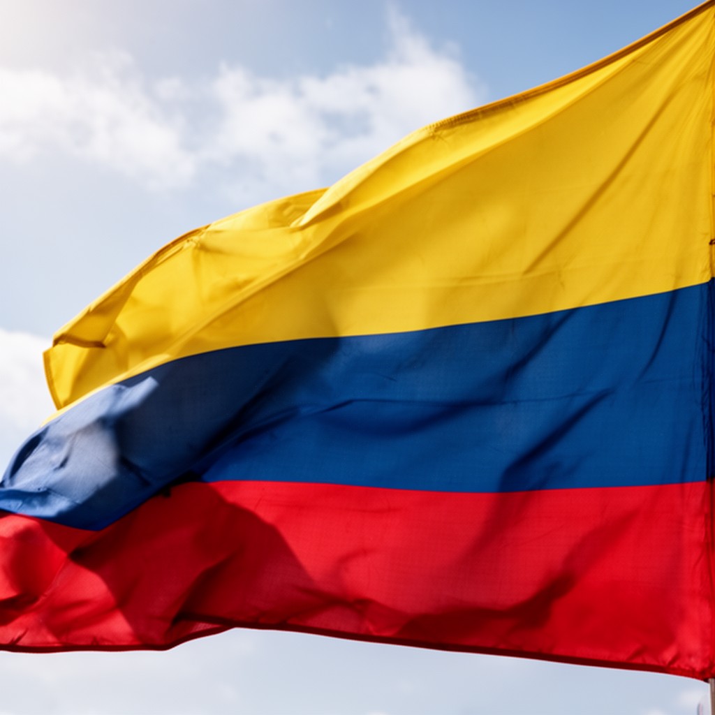 AI-generated illustration of flag of Colombia