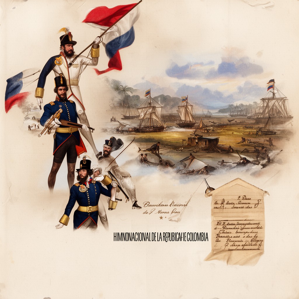 AI-generated illustration of Himno Nacional de la República de Colombia