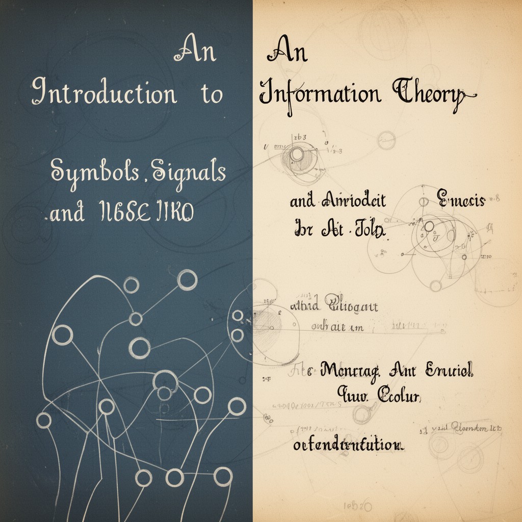 AI-generated illustration of An Introduction to Information Theory: Symbols, Signals and Noise