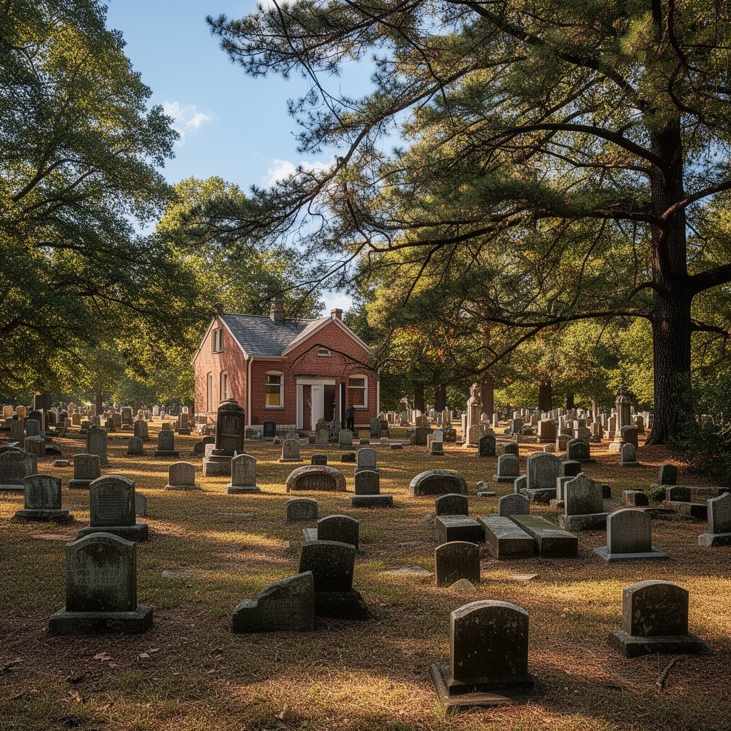 AI-generated illustration of South-View Cemetery, Atlanta, Georgia, United States