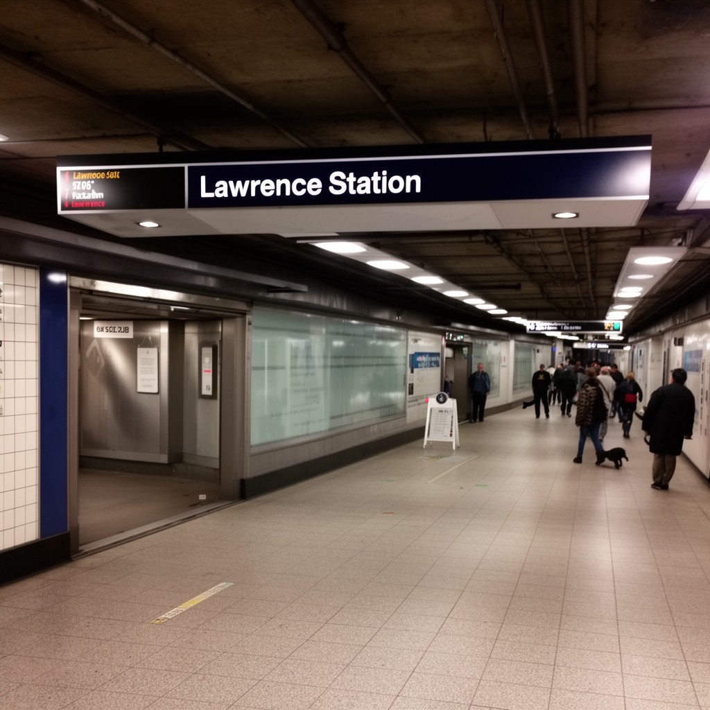 AI-generated illustration of Lawrence station