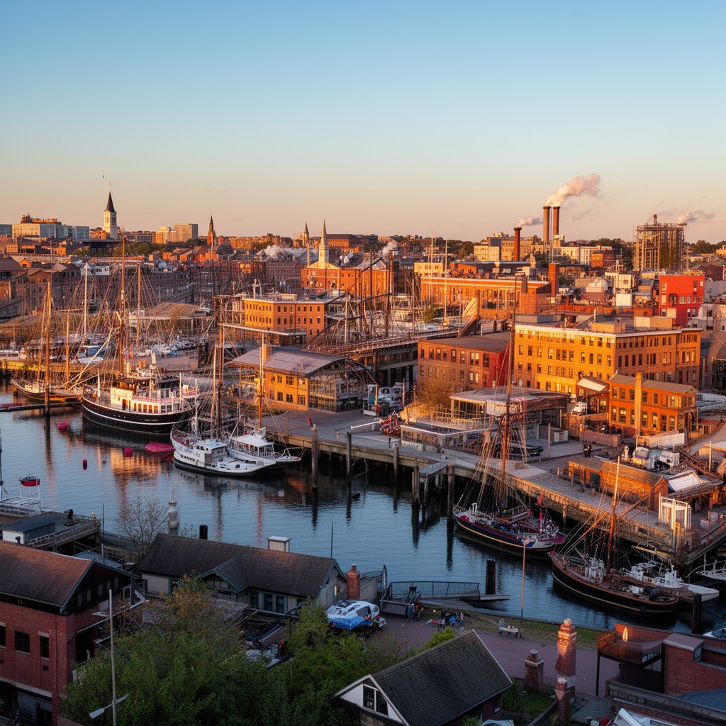 AI-generated illustration of Salem Harbor