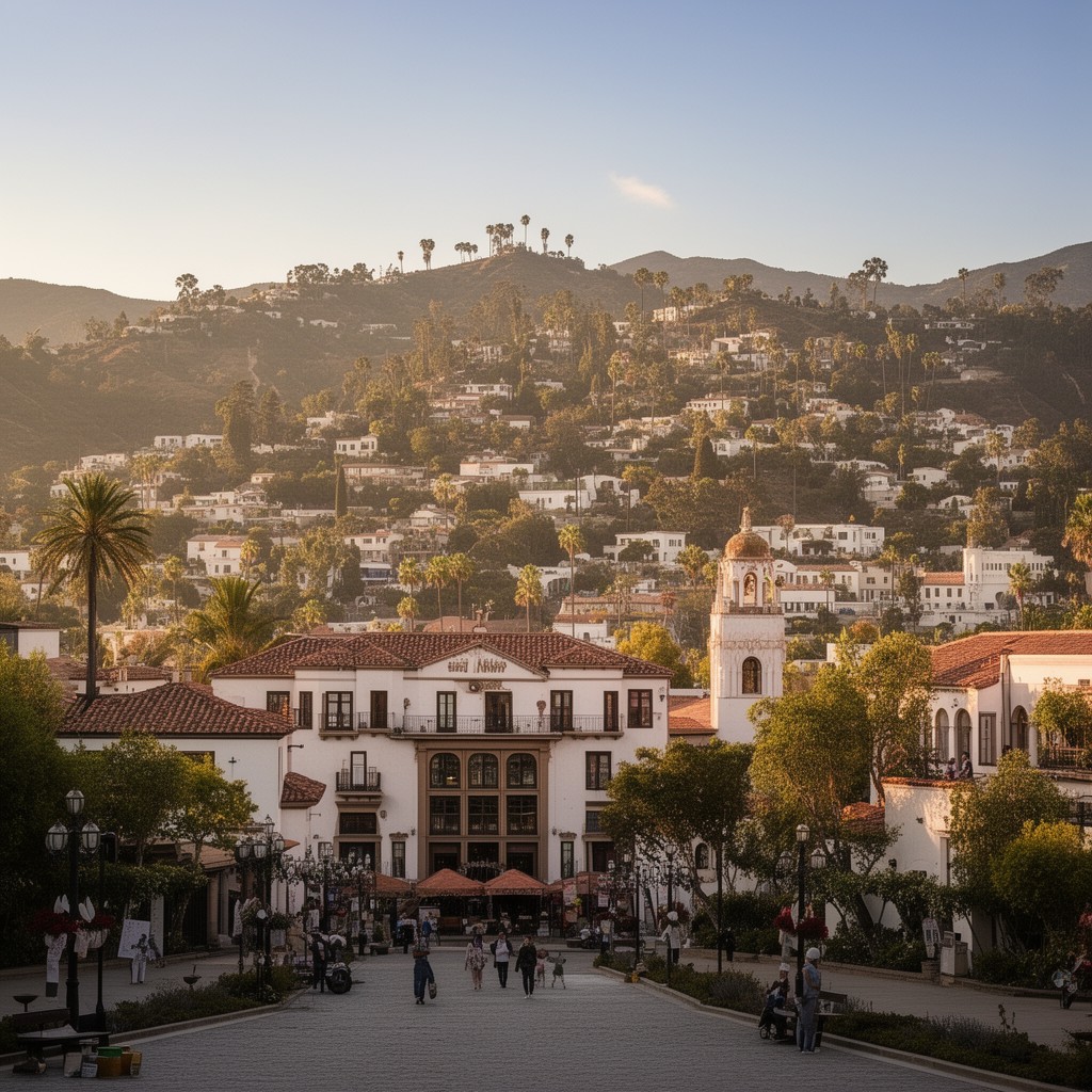 AI-generated illustration of San Gabriel, California, United States