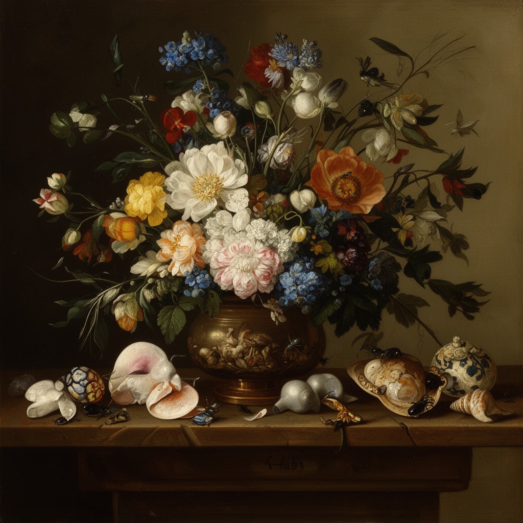 AI-generated illustration of Balthasar van der Ast