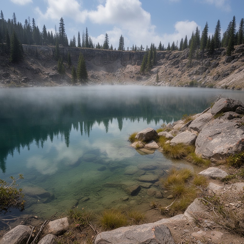 AI-generated illustration of Paulina Lake