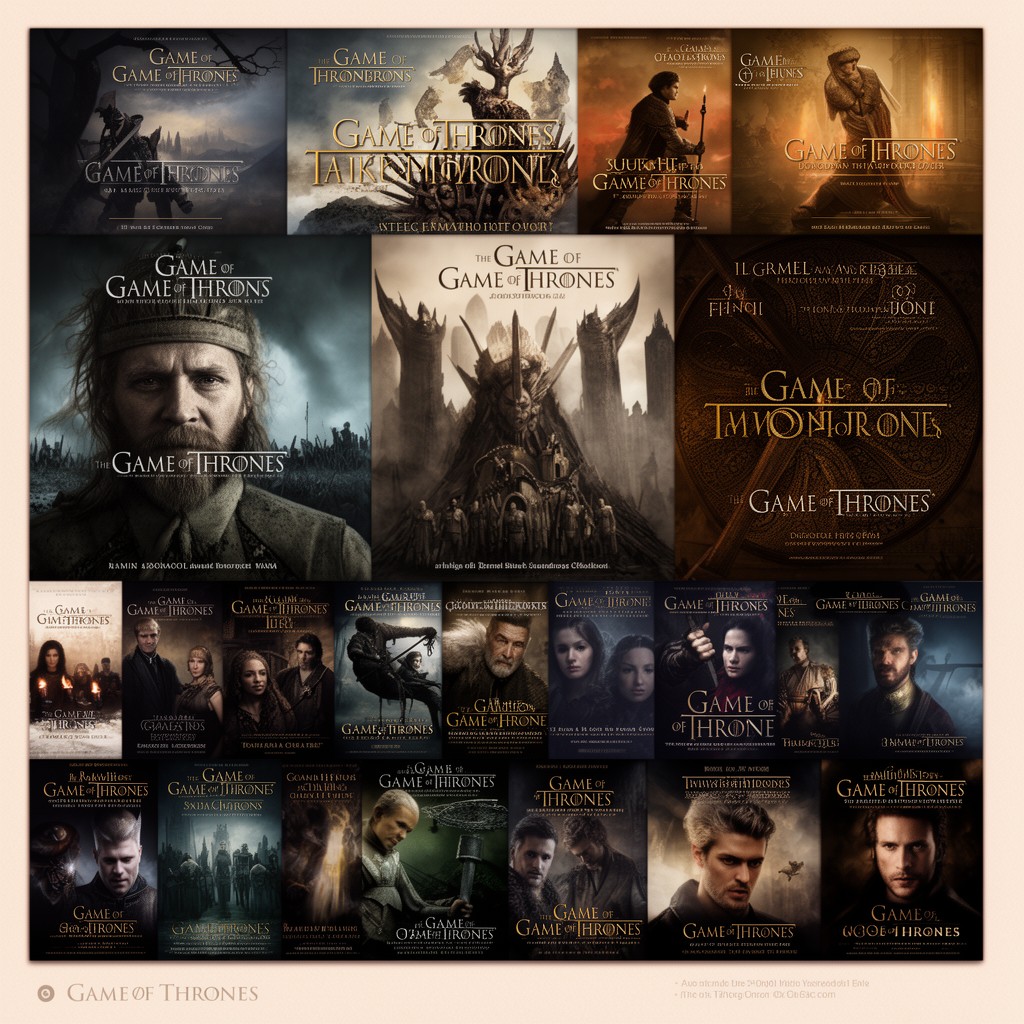 AI-generated illustration of Game of Thrones soundtrack series