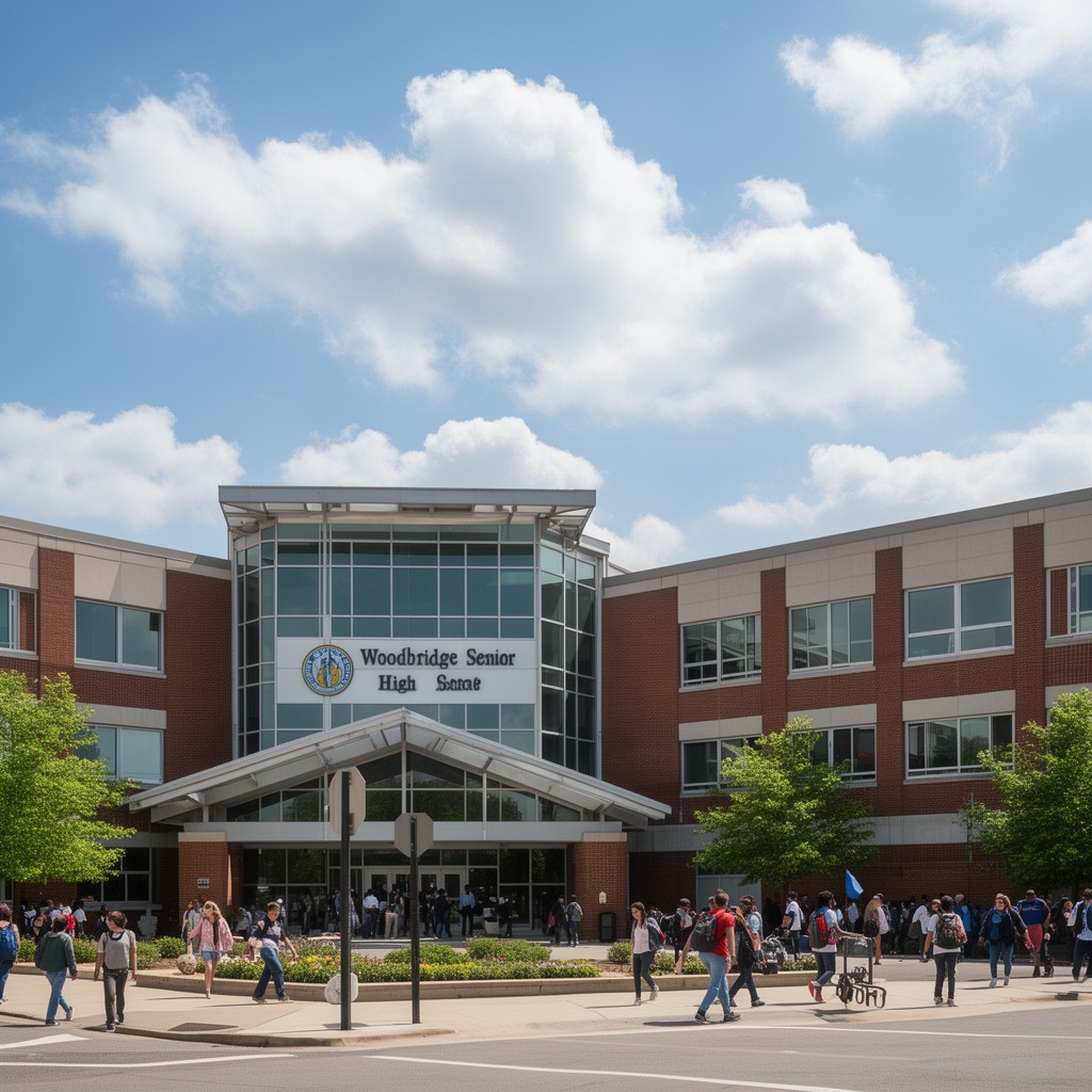 AI-generated illustration of Woodbridge Senior High School