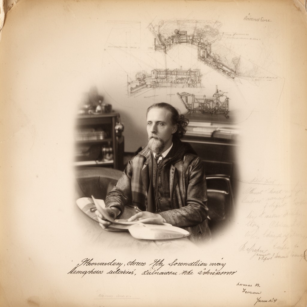 AI-generated illustration of Thomas Adams